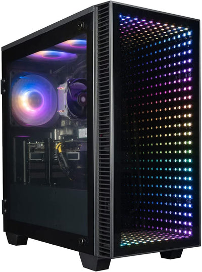 CUK Continuum Micro Gamer PC (Liquid Cooled AMD Ryzen 7, 32GB 3200Mhz RAM, 512GB Nvme SSD + 2TB HDD, NVIDIA Geforce RTX 3060 12GB, 600W PSU, AC Wifi, Windows 10 Home) Gaming Desktop Computer