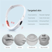 Ckeyin V Shaped Facial Lifting Device Red Light Therapy Face Slimming Tightening Machine EMS Neck Massager Remove Double Chin