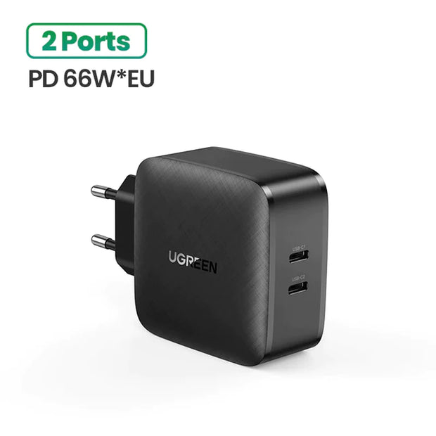 UGREEN 65W Gan Charger Quick Charge 4.0 3.0 Type C PD USB Charger with QC 4.0 3.0 Fast Charger for Iphone 14 13 12 Xiaomi Laptop