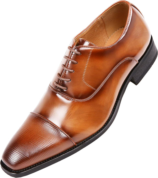 Conrad, Mens Dress Shoes - Oxford Shoes for Men - Formal Shoes for Men - Smooth, Cap Toe, Lace Up, Oxford Shoes - Classic Shoes for Men !!! Runs Small GO 1/2 Size up !!!