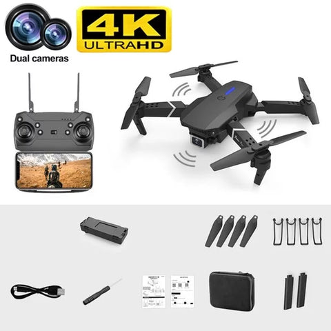 4K Drone Dual Camera FPV Drone for Kids and Beginners 3D Flip Foldable RC Quadcopter Helicopter Toys, Drone with Gesture C