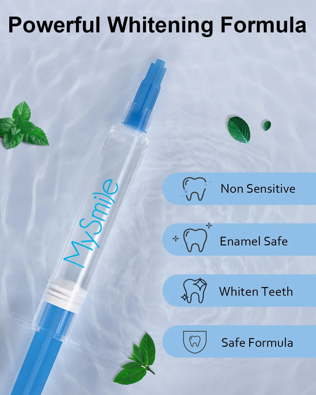 Teeth Whitening Kit with 5-LED Light, Non-Sensitive Mint Flavor 35%CP Teeth Whitening Gel, Tooth Whitener