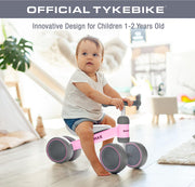 Tykebike® Ride on Toy | Baby Balance Bike for Toddlers 1-2 Years | Lightweight Steel Kids Bike with Easy Glide Wheels & Safer Steering | Indoor/Outdoor Use