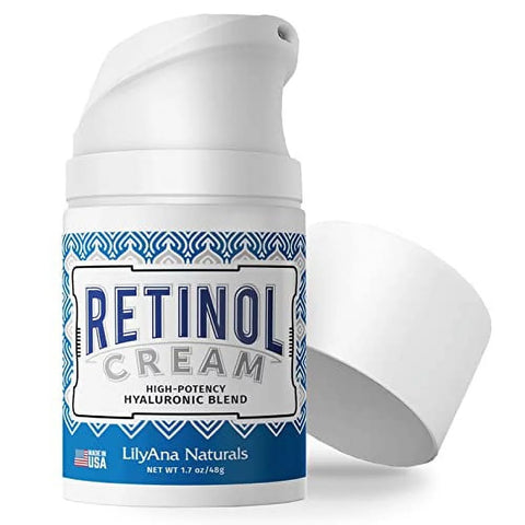 Retinol Cream for Face - Made in USA, Retinol Cream, anti Aging Cream, Retinol Moisturizer for Face and Neck, Wrinkle Cream for Face, Retinol Complex - 1.7Oz