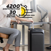 ‎Powershred LX22M 20-Sheet 100% Jam-Proof Heavy Duty Micro Cut Paper Shredder for Office and Home, Black 5015401