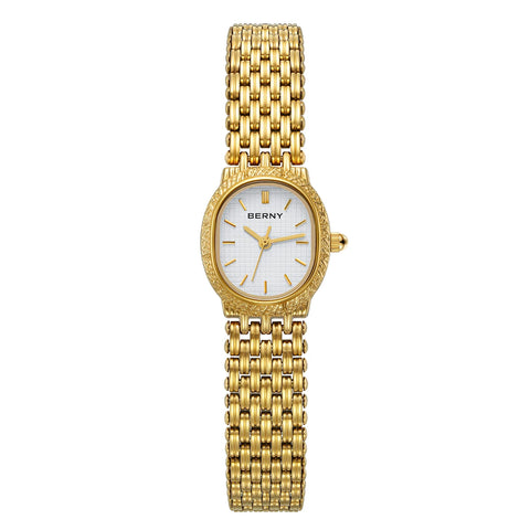 Golden Women Wristwatch Small Dial Ladies Gold Watch Bracelet Jewelry Quartz Lady Watch Compact Stylish Luxury Women Watch