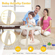 6-In-1 Baby High Chair Infant Activity Center with Height Adjustment