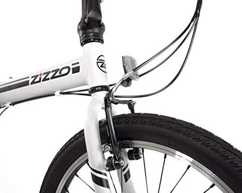 Zizzo Campo 28Lb Lightweight Aluminum Frame Shimano 7-Speed Folding Bike 20-Inch