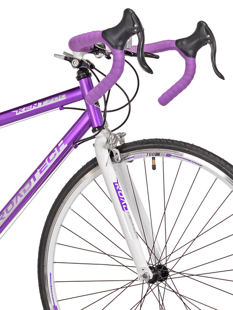 700C Women'S Roadtech Road Bicycle, Purple/White