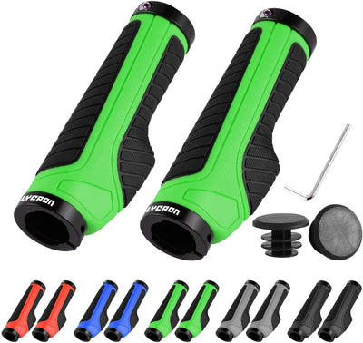 Bike Bicycle Grips (Color-Blocking) Anti-Slip Bicycles Bikes Handlebar Grips Fits Mtb/Bmx/Mountain/Downhill/Foldable/Urban Bicycles/Scooter