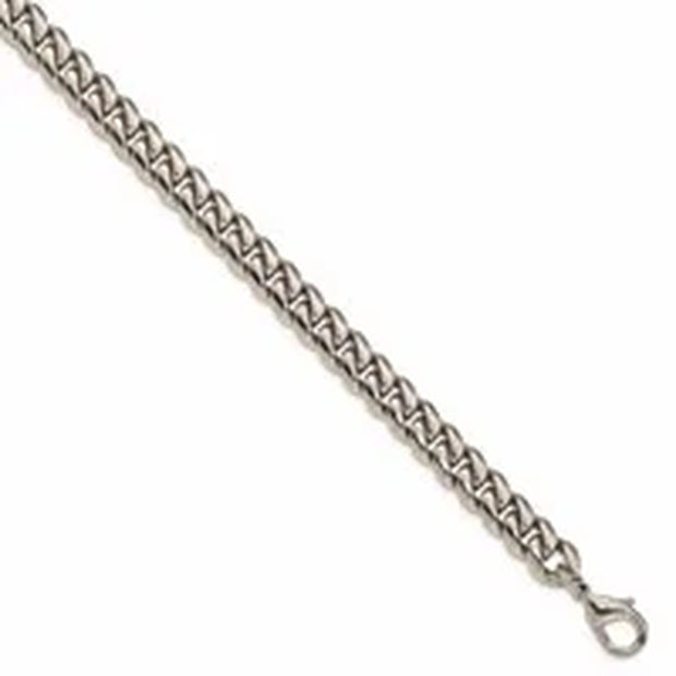 Stainless Steel Polished 24-Inch Curb Chain Necklace