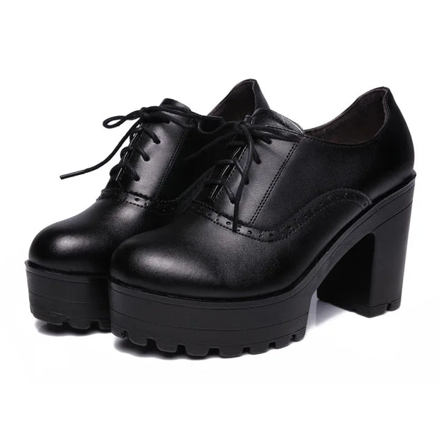 T Platform Walk Show 8Cm High Heels Thick Heels New Autumn Velvet Waterproof Platform Women Single Shoes Big Size 32-43