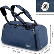 Sports Gym Bag with Shoes Compartment/Wet Pocket,42L Travel Duffel Bag with Shoulder Strap