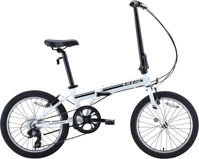 Zizzo Campo 28Lb Lightweight Aluminum Frame Shimano 7-Speed Folding Bike 20-Inch