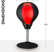 Desktop Punching Bag - Suctions to Your Desk, Heavy Duty Stress Relief Boxing Bag, Cool Stuff for Office, White Elephant Gifts for Boss or Coworker