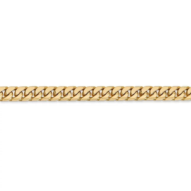 14 Karat Yellow Gold 5Mm Solid Miami Cuban Chain Bracelet