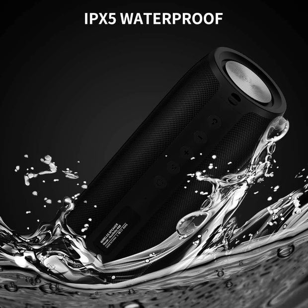 Portable Bluetooth Speaker with Deep Bass Basser,Outdoor Speakers Wireless Stereo Sound,Ipx5 Waterproof,30H Playtime for Home Party