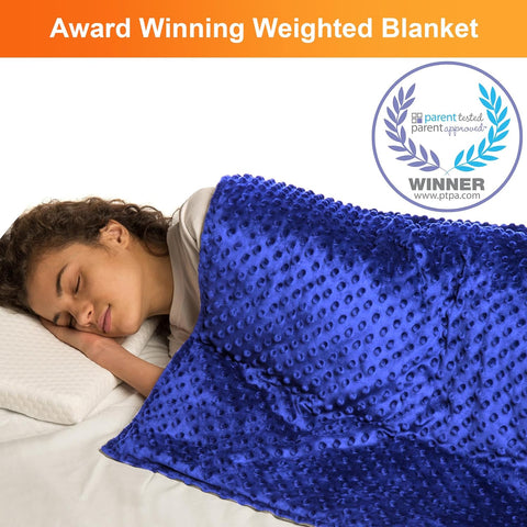 Super Soft Weighted Blanket for Kids with Removable Cover - 10 Lbs 48'' X 72'' Comfortable Children Heavy Blanket for Boys and Girls - Comforting Kids Weighted Blanket