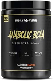 Anabolic BCAA Powder Supplement Bcaas Amino Acids to Fuel Your Workout and Support Muscle Recovery (Passion Mango - 56 Servings)