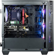 CUK Continuum Micro Gamer PC (Liquid Cooled AMD Ryzen 7, 32GB 3200Mhz RAM, 512GB Nvme SSD + 2TB HDD, NVIDIA Geforce RTX 3060 12GB, 600W PSU, AC Wifi, Windows 10 Home) Gaming Desktop Computer