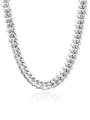 Stainless Steel Polished Curb Chain Necklace (10Mm) - 24