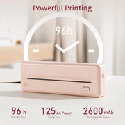 Wireless Printer, Portable Thermal Inkless Printer Compatible with Android Ios Phones & Laptops, Beige