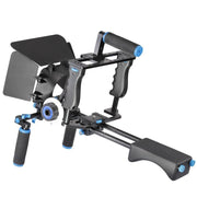 DSLR Rig Video Stabilizer Kit Film Equipment Matte Box+Dslr Cage+Shoulder Mount Rig+Follow Focus for DSLR Camera Camcorder