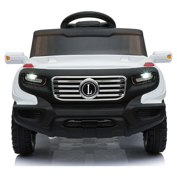 Ride on Car with 35W 6V 7AH Battery Children Car Pre-Programmed Music and Electric Car Remote Control White