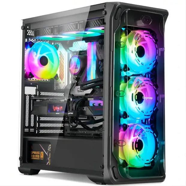 DIY Game Desktop Host Motherboard CPU 16G RAM 500G SSD Power Supply PC Gaming Desktop Computer with A8 7680 CPU Gamer