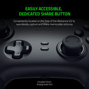 Wolverine V2 Wired Gaming Controller for Xbox Series X|S, Xbox One, PC: Remappable Front-Facing Buttons - Mecha-Tactile Action Buttons and D-Pad - Trigger Stop-Switches - Black