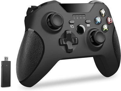 Xbox One Controller Wireless Compatible with Xbox One/One S/One X/One Series X/S /Elite/Pc Windows,  Gaming Controller with 2.4GHZ Wireless Adapter Black-No Audio Jack