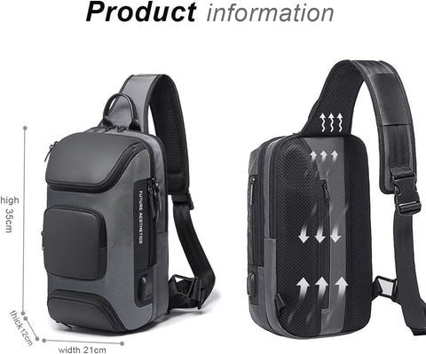 Sling Backpack Sling Bag Crossbody Backpack Shoulder Casual Daypack Rucksack for Men