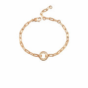 Gold Charm Carrier Bracelet Chain