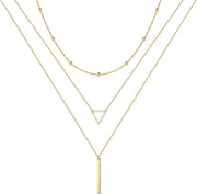 Gold Layered Necklaces for Women - 14K Gold Plated Handmade Multilayer Bar Pearls Coin Disc Moon Butterfly Medallion Adjustable Dainty Layered Choker Necklaces for Women Jewelry