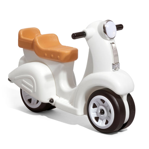 Ride along White Scooter Foot to Floor Ride on Toy for Toddlers