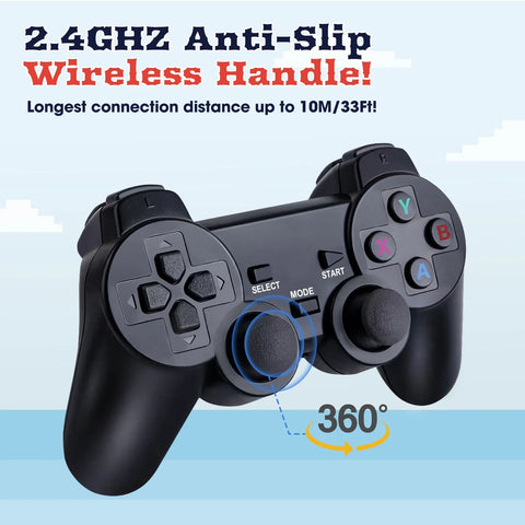 Retro Video Game Console with 10888 Games Wireless 4K 64GB Arcade Classic Game Console with 2 Joysticks Gaming Console and Controller for TV