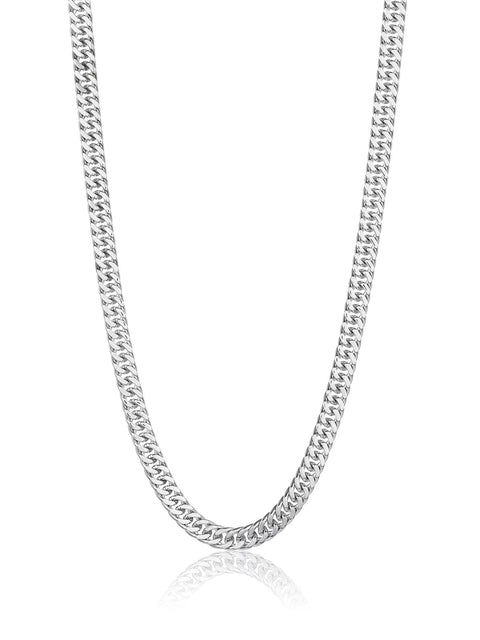 Stainless Steel 8Mm Curb Chain Necklace 24"