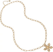 Flower Long Pendant Necklace No Size PEARL/GOLD