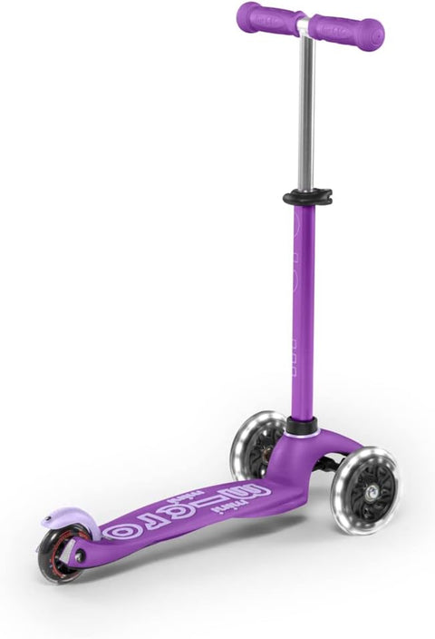 Kickboard - Mini Deluxe LED 3-Wheeled, Lean-To-Steer, Swiss-Designed  Scooter for Preschool Kids with LED Light-Up Wheels, Ages 2-5 (Purple)