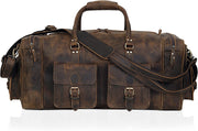 Large Duffel Bags for Men Holdall Leather Travel Bag Overnight Gym Sports Weekend Bag