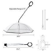 Dog Umbrella, Clear Pet Umbrella Flexible Handle Umbrella for Dog with Rope for Small Pets