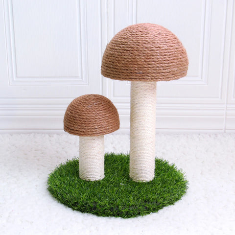 Cute Mushroom Cat Scratching Post Kitten Cat Scratcher Board Furniture Protect Sisal Rope Cat Scratching Climbing Tree Toy