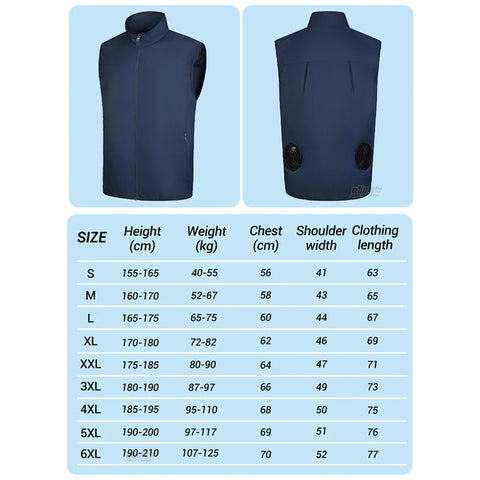 2024 Cooling Vest Moto Jackets Wearable Cooling Fan Vest Air-Conditioned Clothes Hiking Cooling 13Hours for Work Fishing Vest