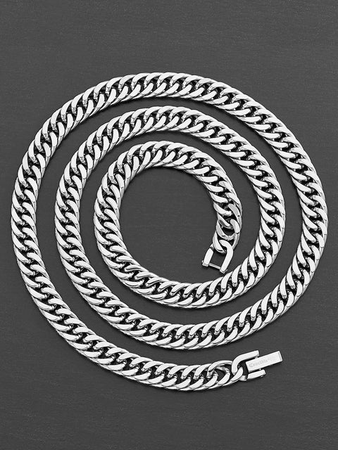 Stainless Steel 8Mm Curb Chain Necklace 24"