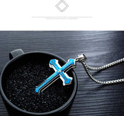 Mens Cross Pendant Necklace Large Stainless Steel Cross Pendant Necklace for Men Women