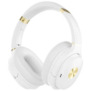 SE7 Active Noise Cancelling Headphones Bluetooth Headphones Wireless Headphones over Ear with Mic/Aptx, Comfortable Protein Earpads 30H Playtime, Foldable Headphones for Travel/Work - White