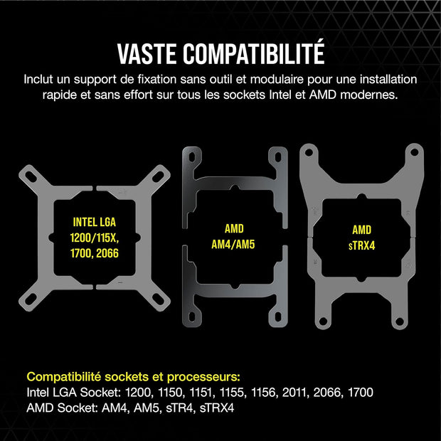 Icue H150I Elite Capellix Liquid CPU Cooler, RGB Pump + Fans, 360Mm for Radiator