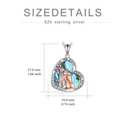 Best Friend Necklaces for Sisters S925 Sterling Silver 2 Sisters Abalone Shell Sister Necklaces Friendship Jewelry Gifts for Women Girl Mom Daughter Sister Graduation Anniversary