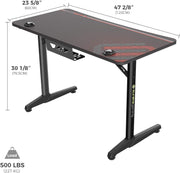 ERK-GIP-P47B-V1 Desk, 47", Black