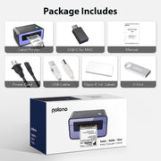 Shipping Label Printer, PL60 4X6 Label Printer for Shipping Packages, Direct Thermal Printer, Compatible with Windows, Mac, Linux, Widely Use for Shopify, Ebay, Amazon, UPS, Fedex, Etsy, Purple